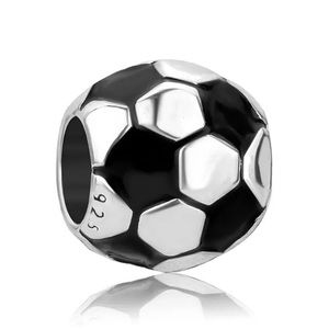 Sterling Silver soccer ball  Charm
